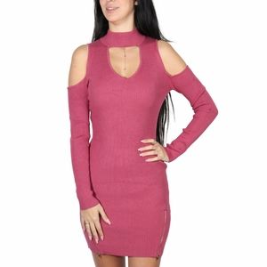 Material Girl 's Dress Size M  Maroon, Rayon,Nylon